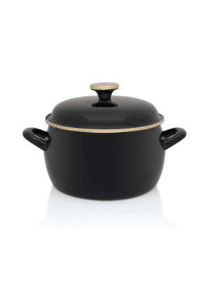 Garnek emaliowany 20 cm 4.2L, czarny, Black