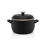Garnek emaliowany 24 cm 7.5L, czarny, Black