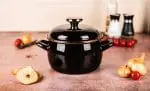Zestaw naczyń emaliowanych Black - 2.2 l + 4.2 l + 7.5 l