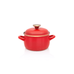 Garnek emaliowany 16 cm 2.2L, czerwony, Red