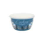 Pojemnik emaliowany z plastikową porkywką 16 cm 1.7 L, niebieski, Cooking Delight