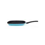 Patelnia emaliowana grillowa 26 cm, niebieska, Granit Induction