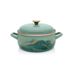 Zestaw niskich garnków emaliowanych Marble - 1.5 l + 2.9 l + 5 l