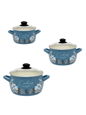 Zestaw garnków emaliowanych Cooking Delight - 2.2 l + 4.2 l + 7.5 l
