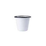 Mały tumbler, kieliszek emaliowany 150 ml, biały