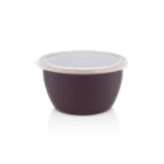 Pojemnik emaliowany z plastikową pokrywką 16 cm 1.7 L, bordowy, Bordeaux