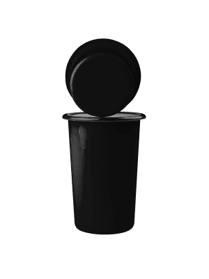 Wysoki tumbler, kubek stożkowy emaliowany 500 ml, czarny